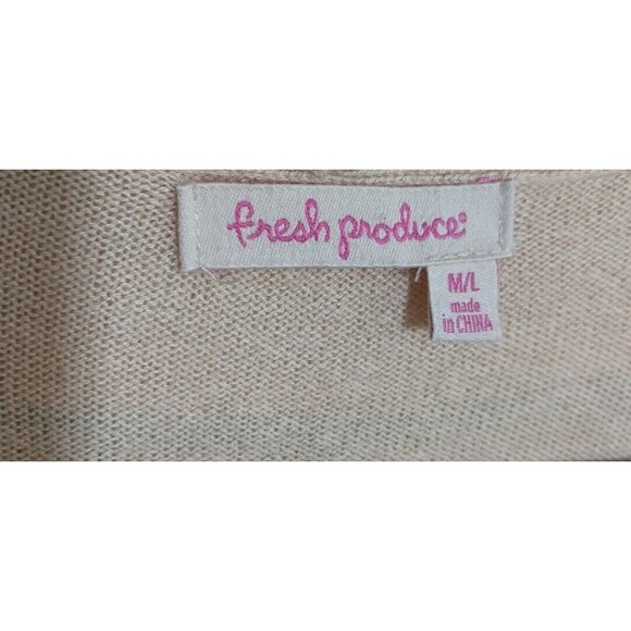 Fresh Produce Women Sweater Tunic Hi-Lo Knit Hooded V-Neck M/L - Picture 10 of 10